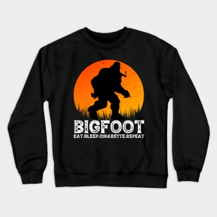 Bigfoot Eat Sleep Cigarette Repeat Crewneck Sweatshirt